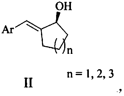 Chiral 2-aromatic methylene naphthenic alcohol and asymmetric synthesizing method thereof