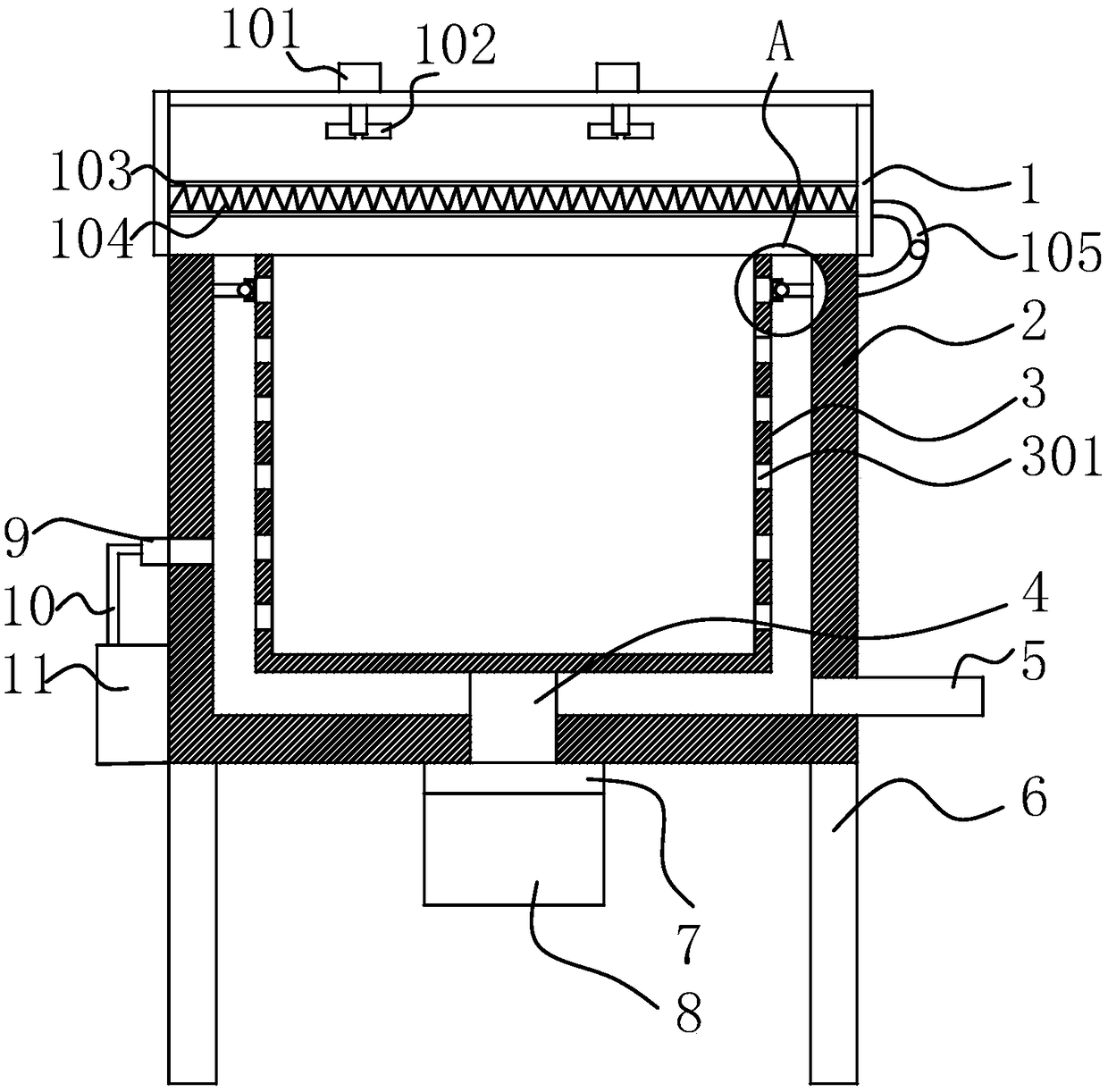 Drying device applied after washing of diodes