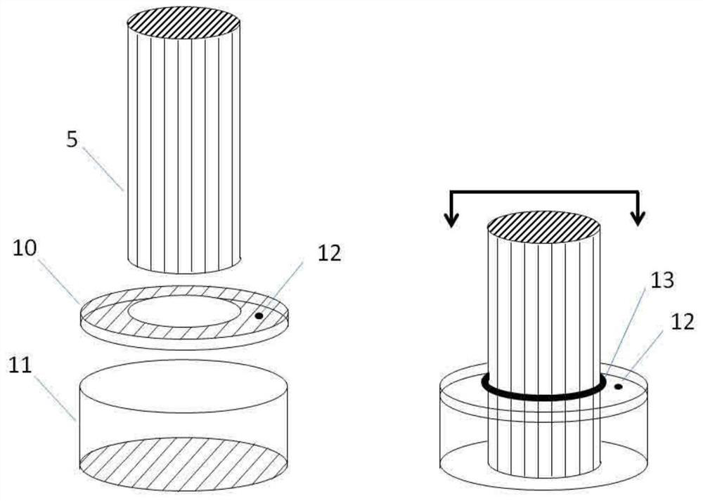 Device and method for testing evaporation rate of water passing through concrete surface under wick effect