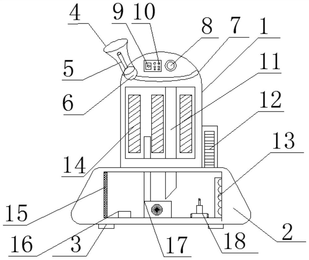 Automatic air humidifying device with sterilization and heating functions