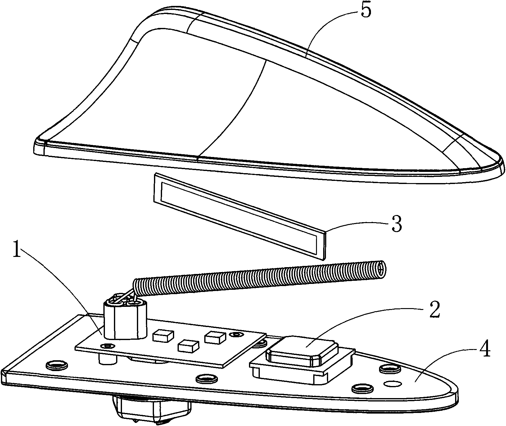 Multi-band integrated-type electronic antenna for vehicle