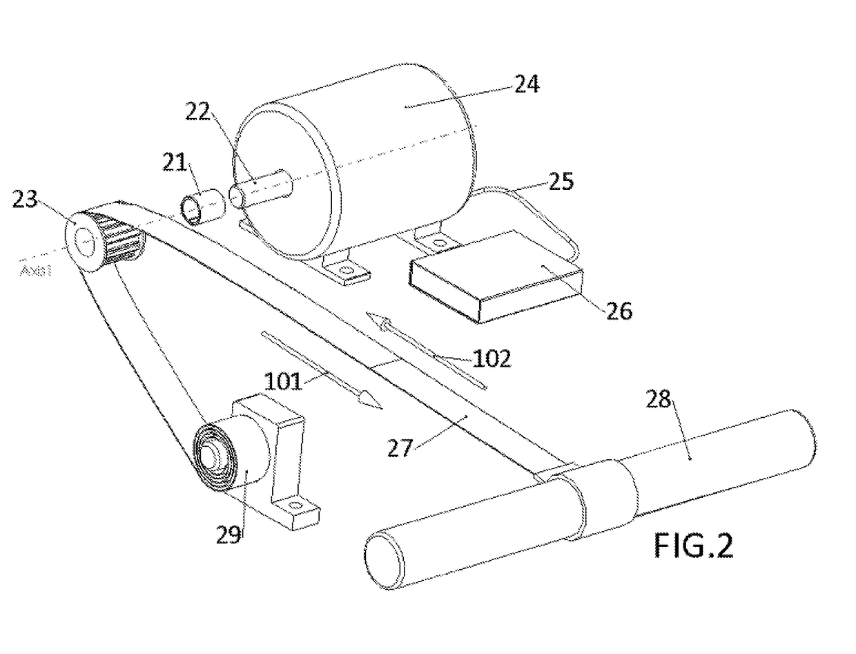 Electronically controlled mechanical resistance device for rowing machines