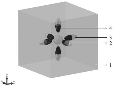 Unit cell structure made of three-dimensional periodic composite material