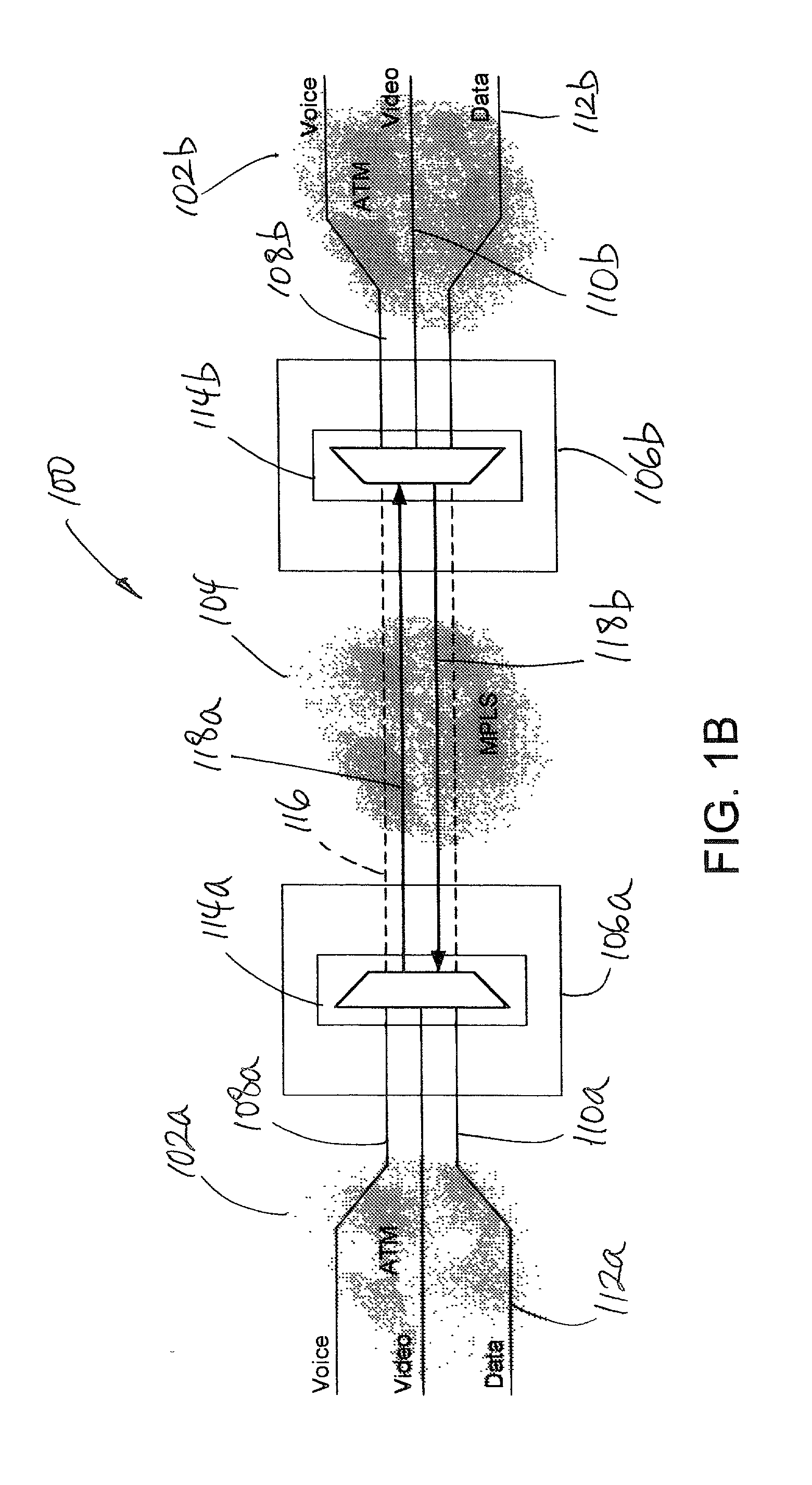Method and system for mediating traffic between an asynchronous transfer mode (ATM) network and an adjacent network