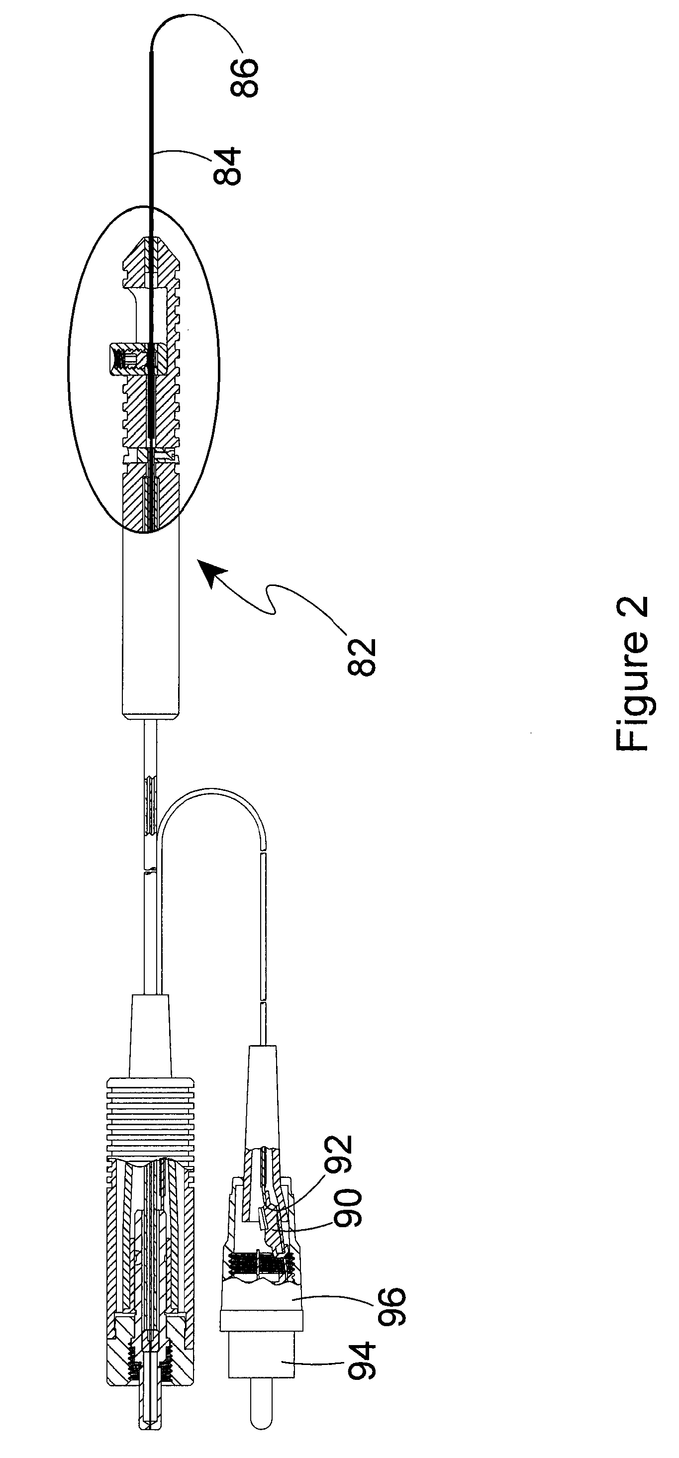 Laser Probe Assembly with Laser Light Source Connector and Electronic Identification Connector