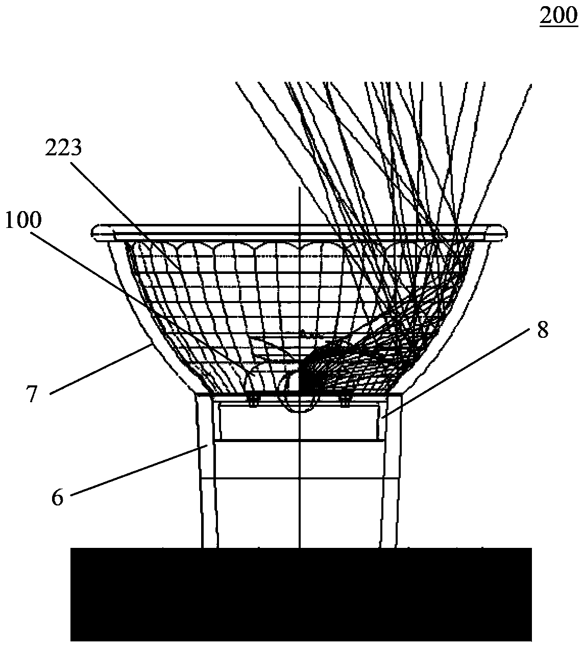 Lens and illuminating device comprising same