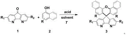 Synthesis method of azafluorene spiro aromatic hydrocarbon