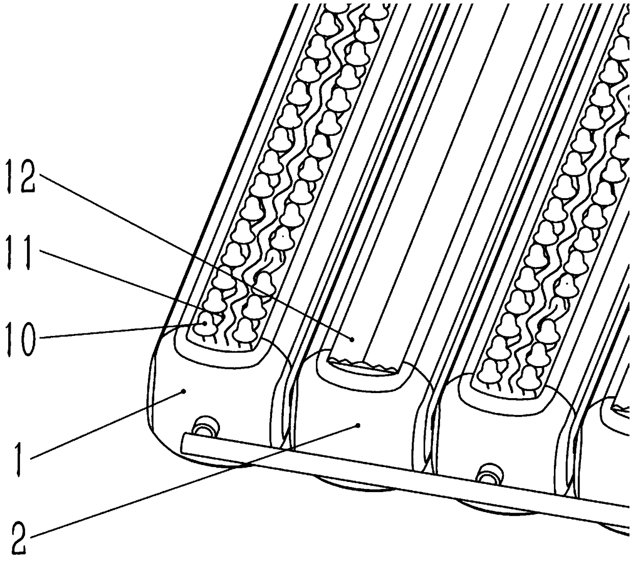 Multistage linkage buffering inflatable film