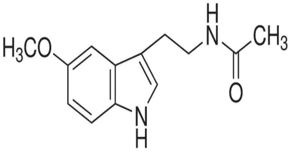 A composition containing melatonin and catechin and its application