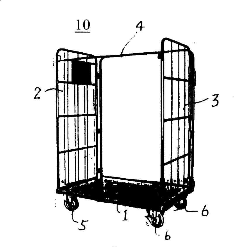 Folding type trolley and folding method thereof