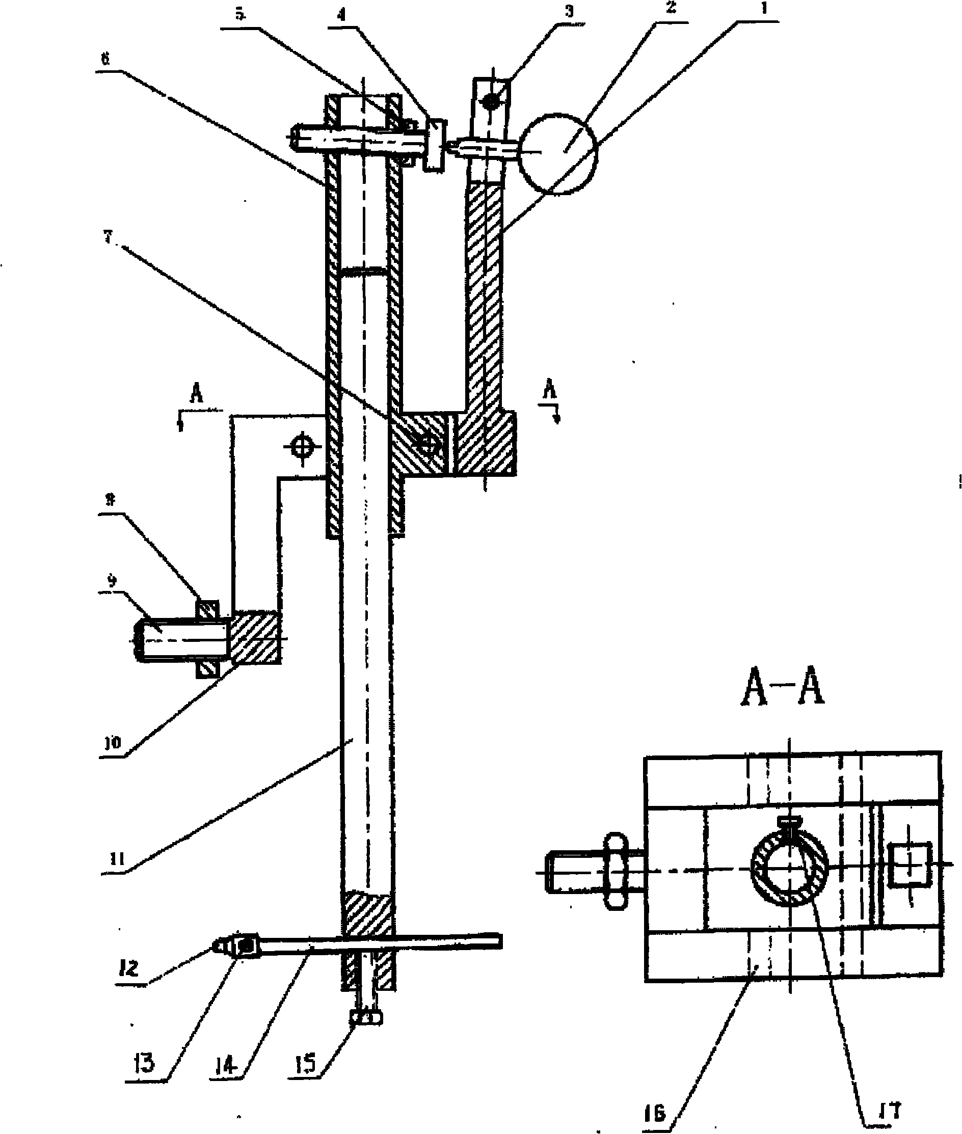 Measuring device during machining of cylindrical grinder