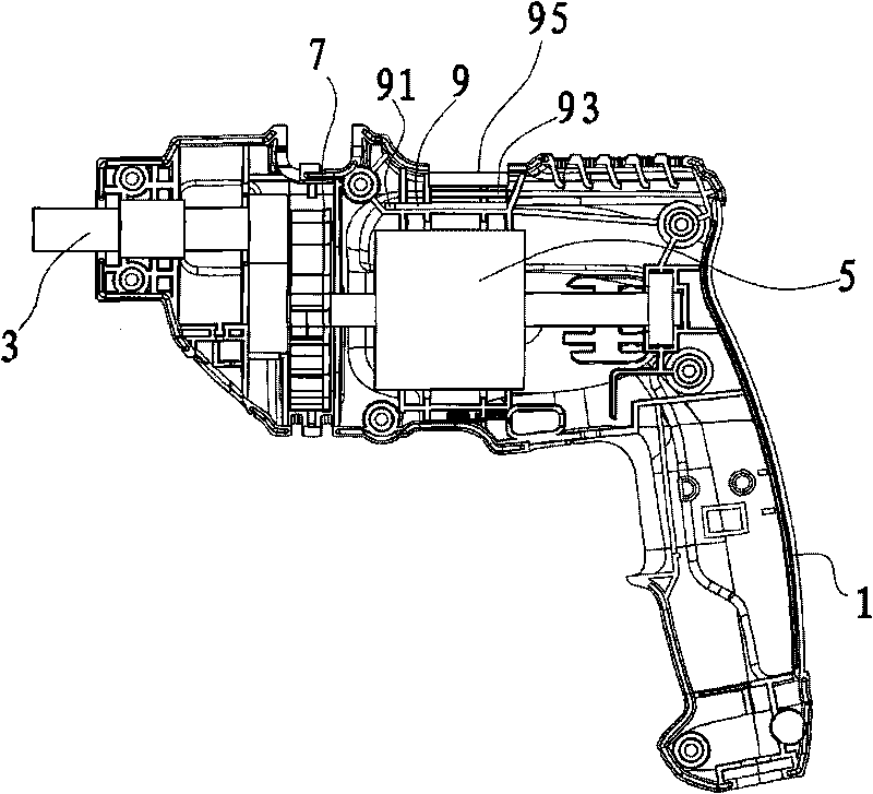 Rotating speed and revolution number display device of electrical tool