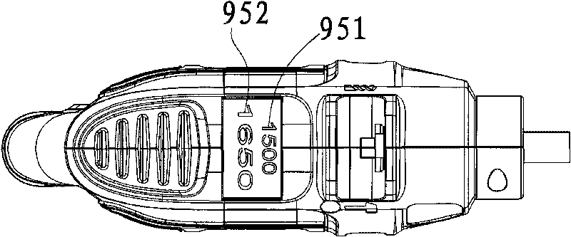 Rotating speed and revolution number display device of electrical tool