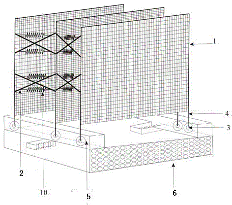 Stacked type multi-layer wind prevention and sand resistance comprehensive structural body