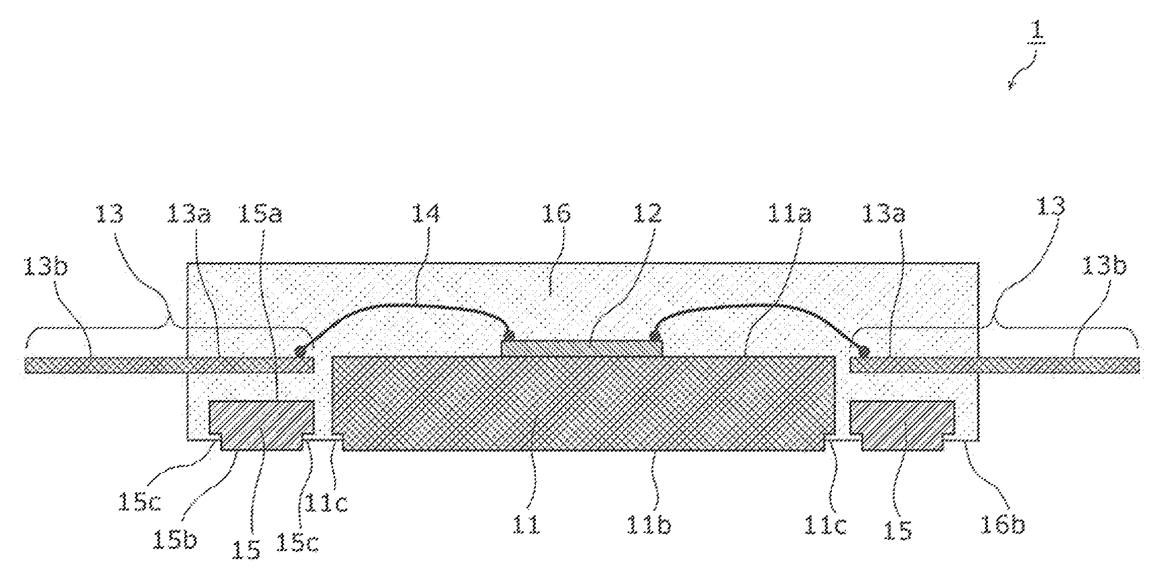 Semiconductor package, method and mold for producing same, input and output terminals of semiconductor package