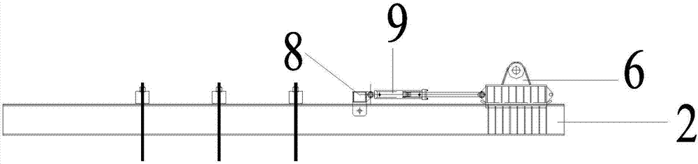 Combined-type hanging basket with full-rotation crane and construction method of combined-type hanging basket