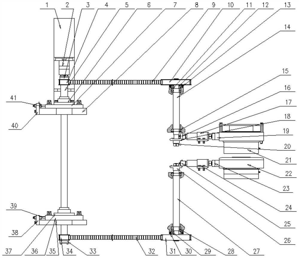 Transmission structure of rotating mold