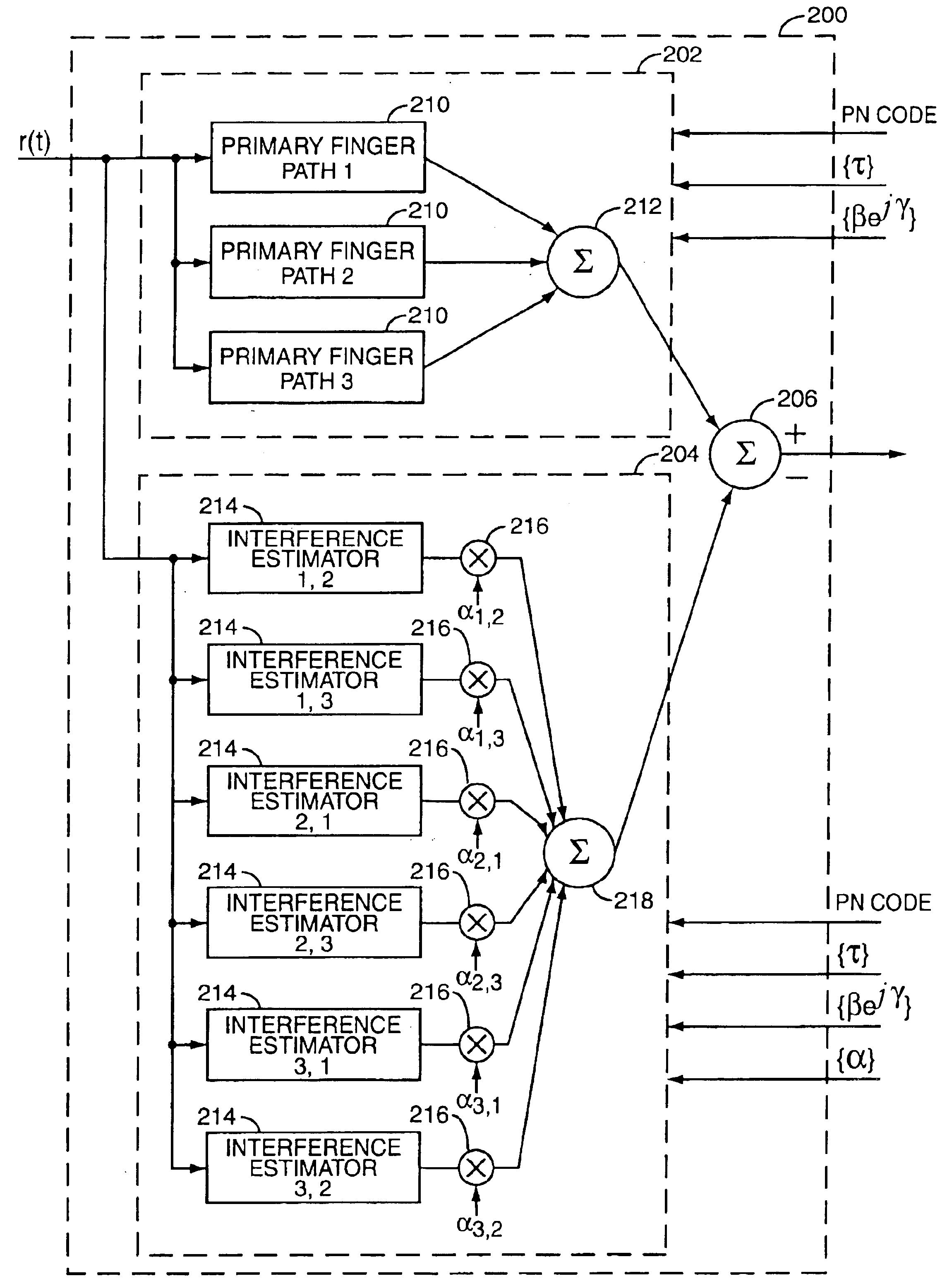 Multipath interference reduction for a CDMA system