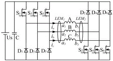 Switched reluctance motor phase current reconstruction method with fault tolerant function