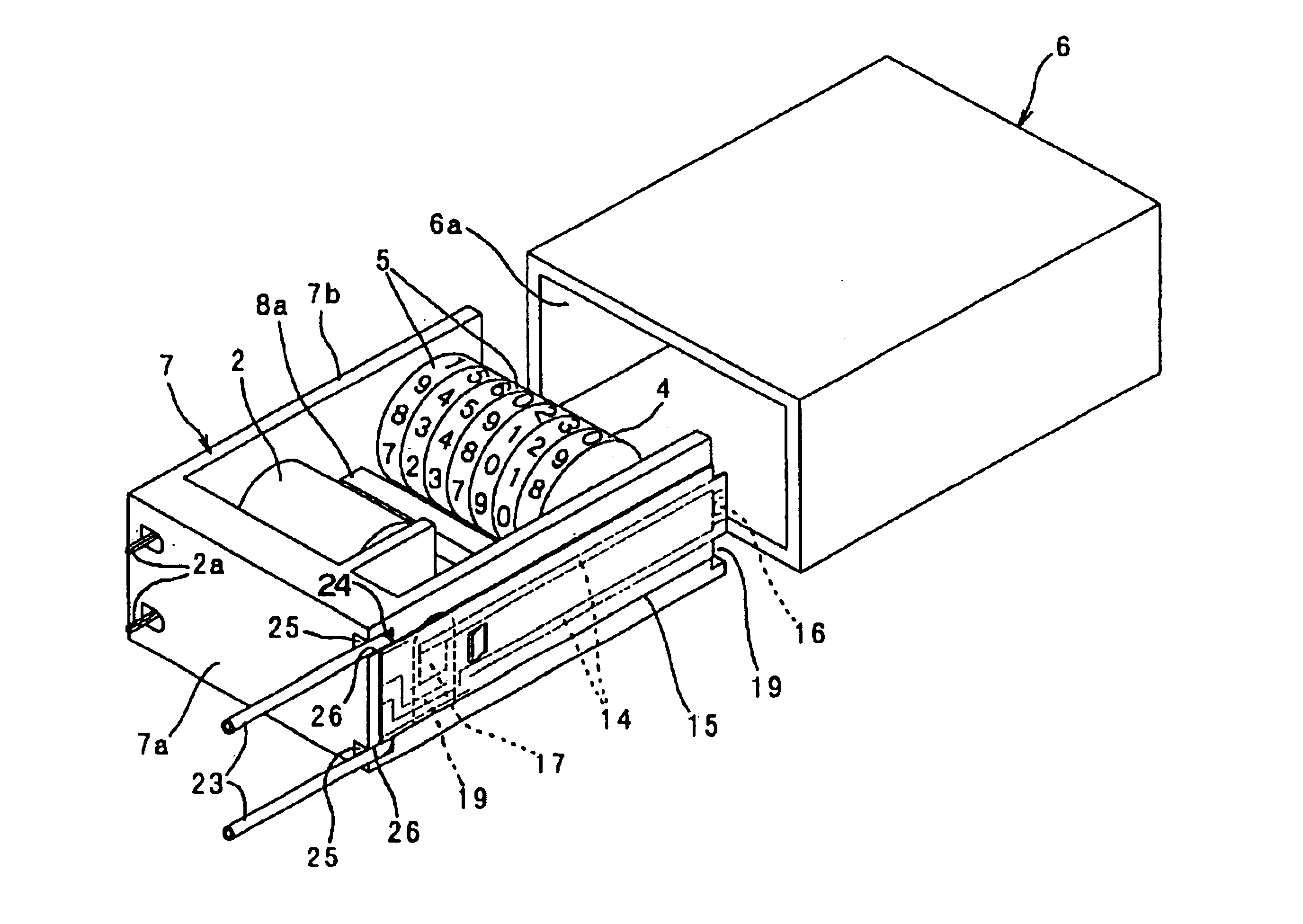 Electromagnetic counter with built-in illumination device