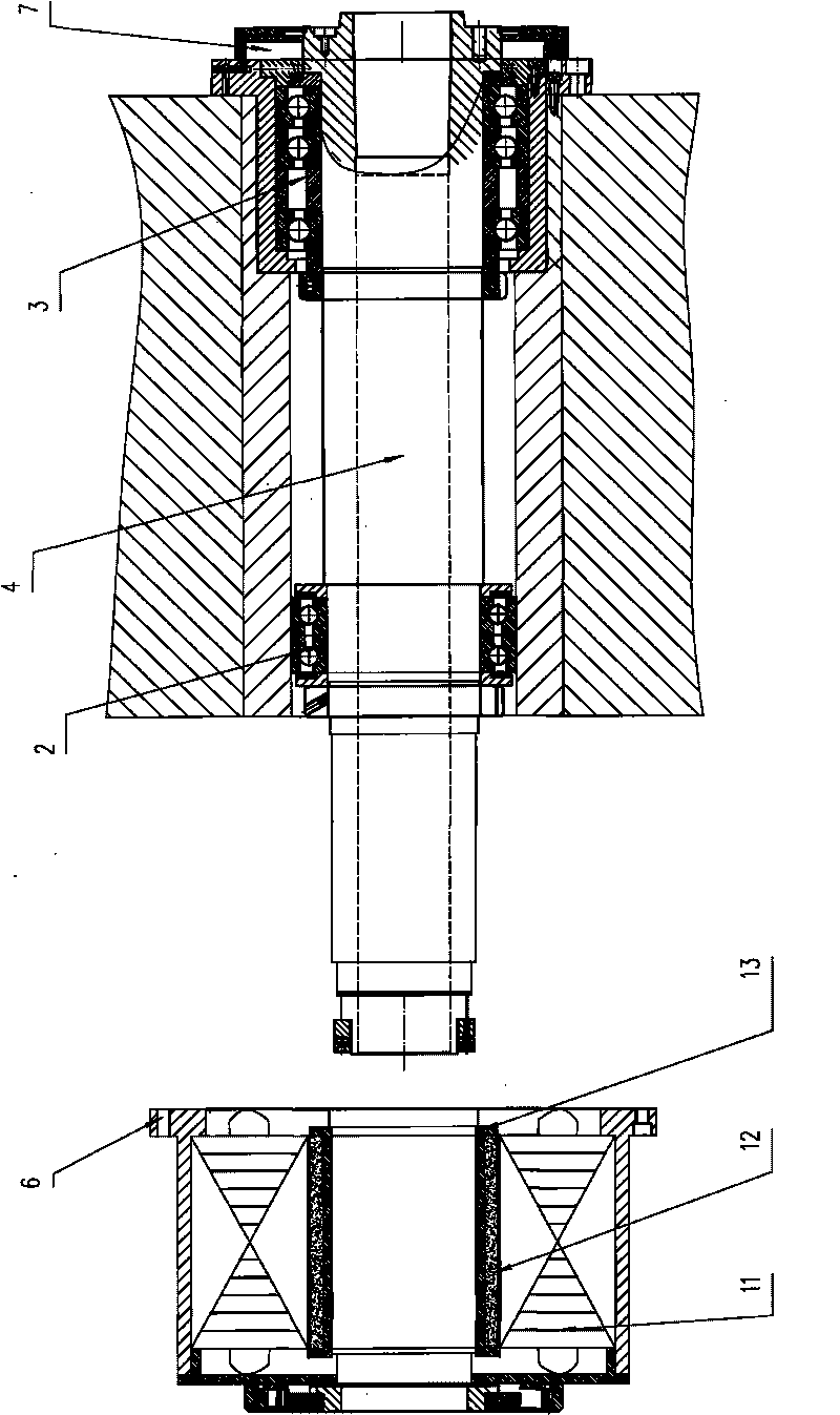 Electric spindle arranging structure easy to replace motor and using method thereof