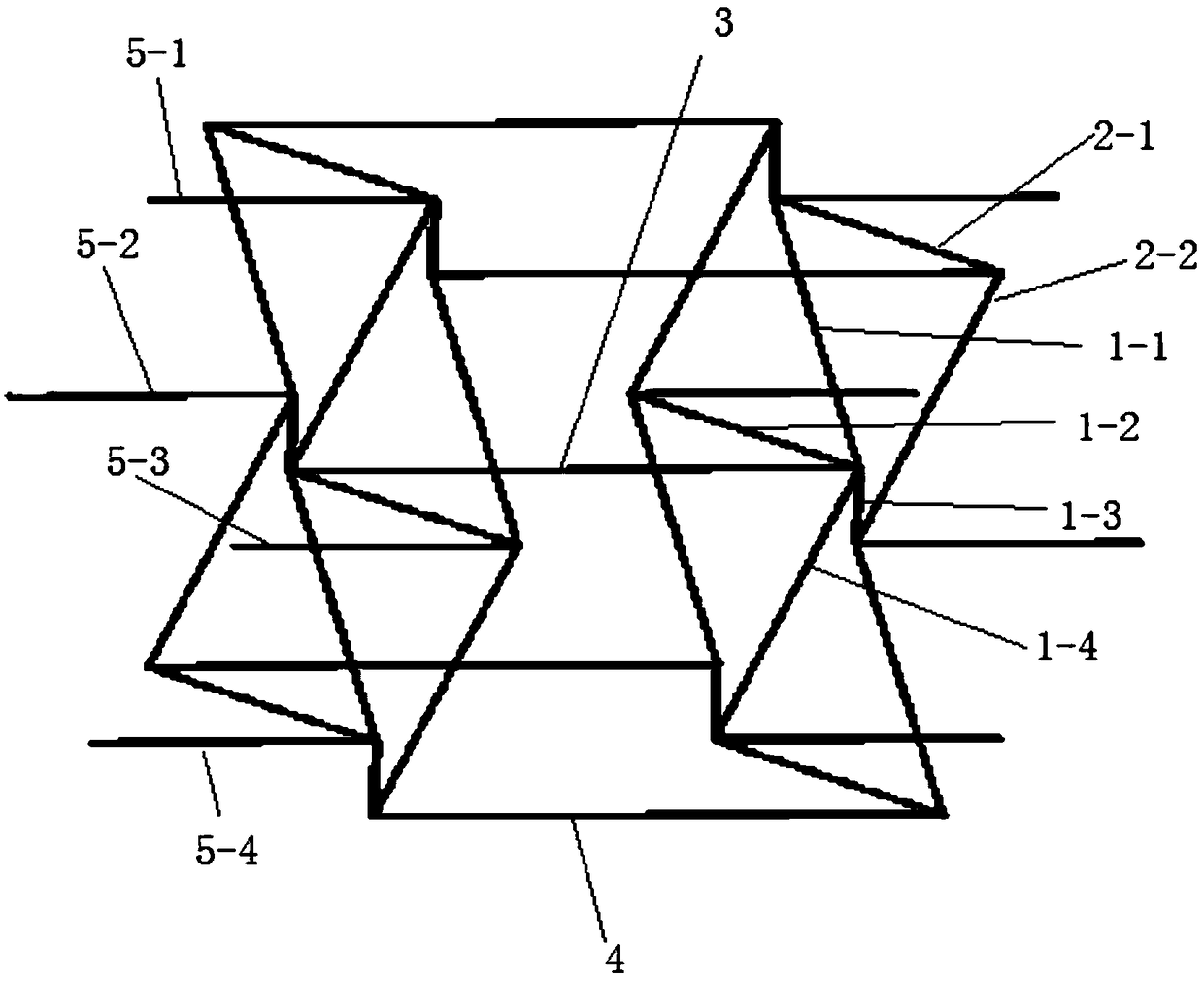 Negative Poisson's ratio aluminum-based lattice structure and preparation method thereof