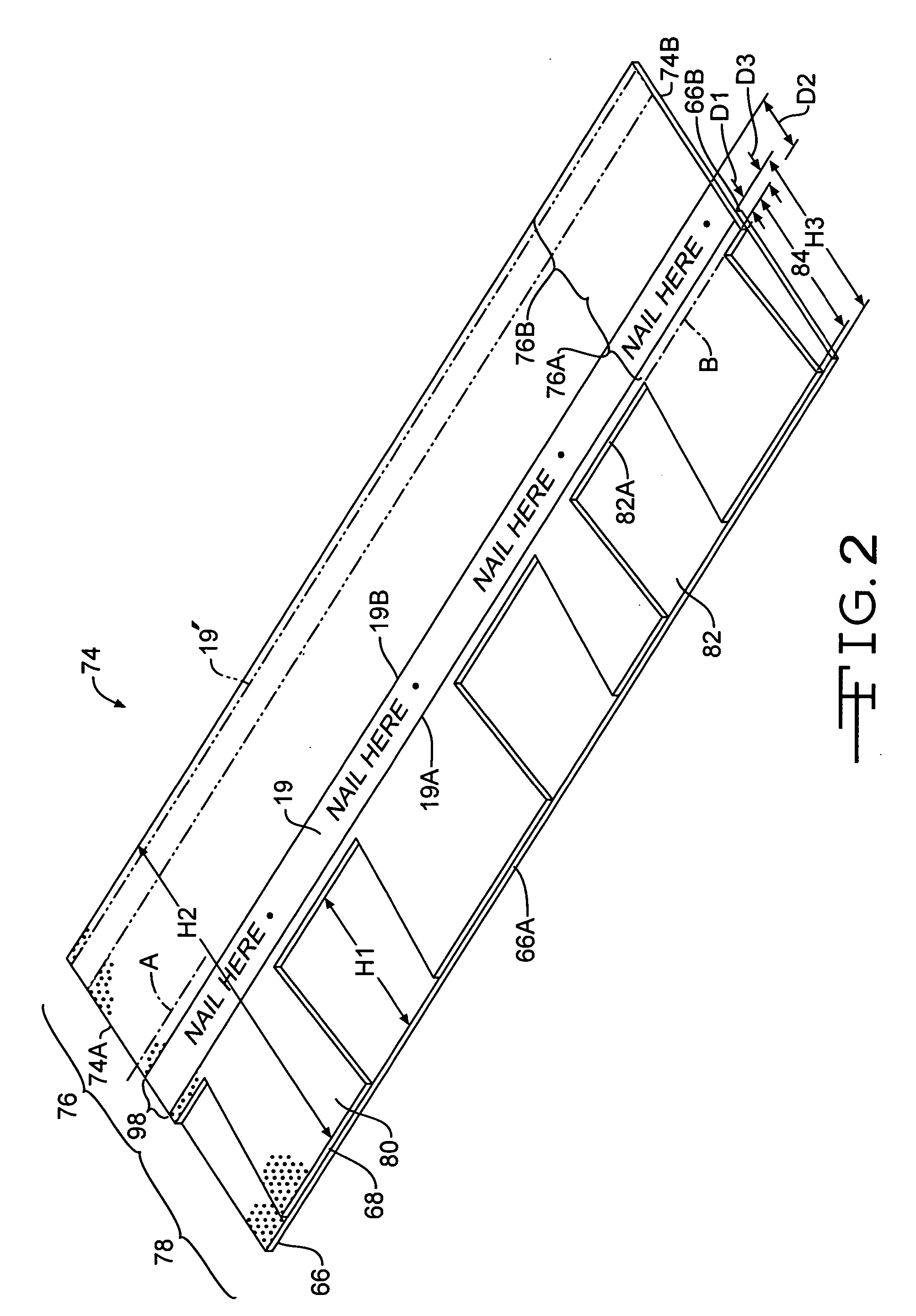 Shingle with reinforced nail zone and method of manufacturing
