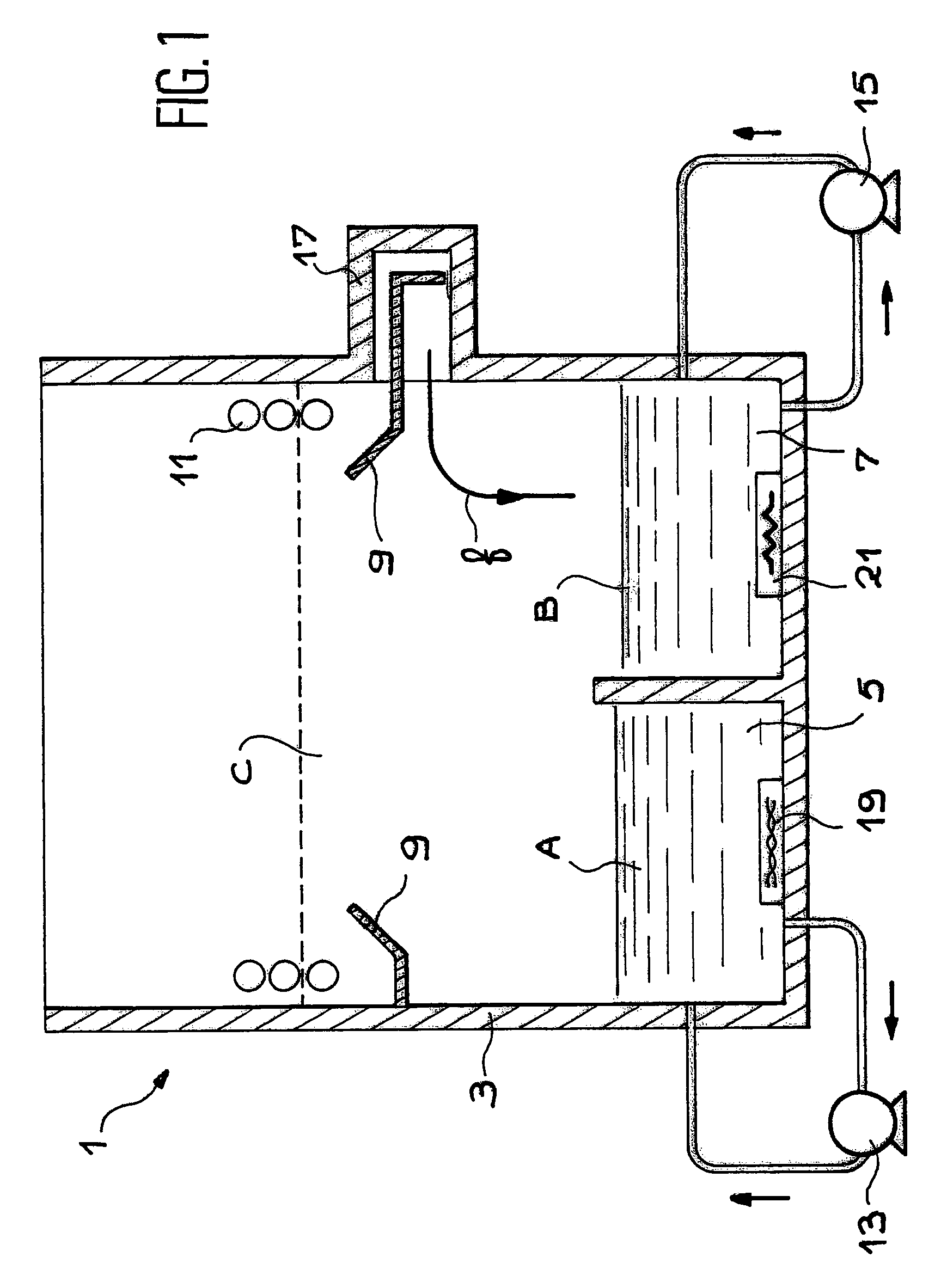Grease removing method and device