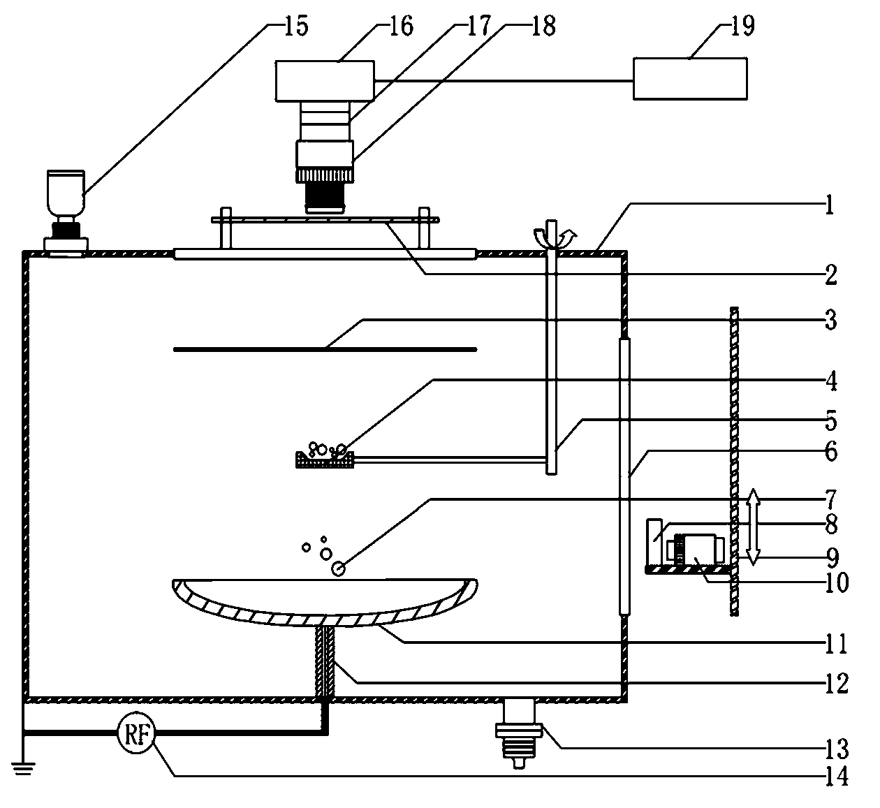 Dry type particle granularity measuring method