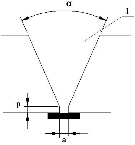 Welding method for performing submerged-arc welding of large groove gaps