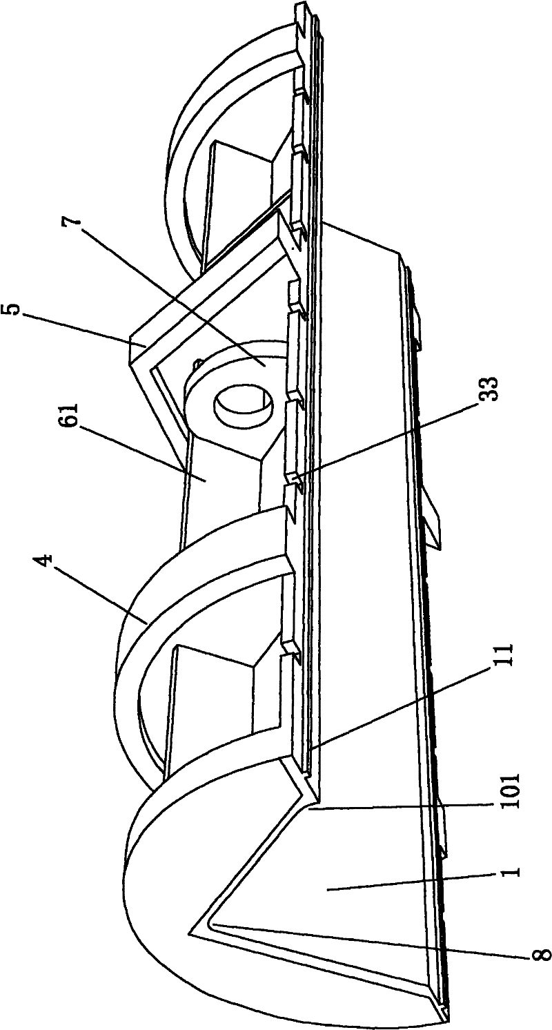 Concrete hollow square pile centrifugal casting mold