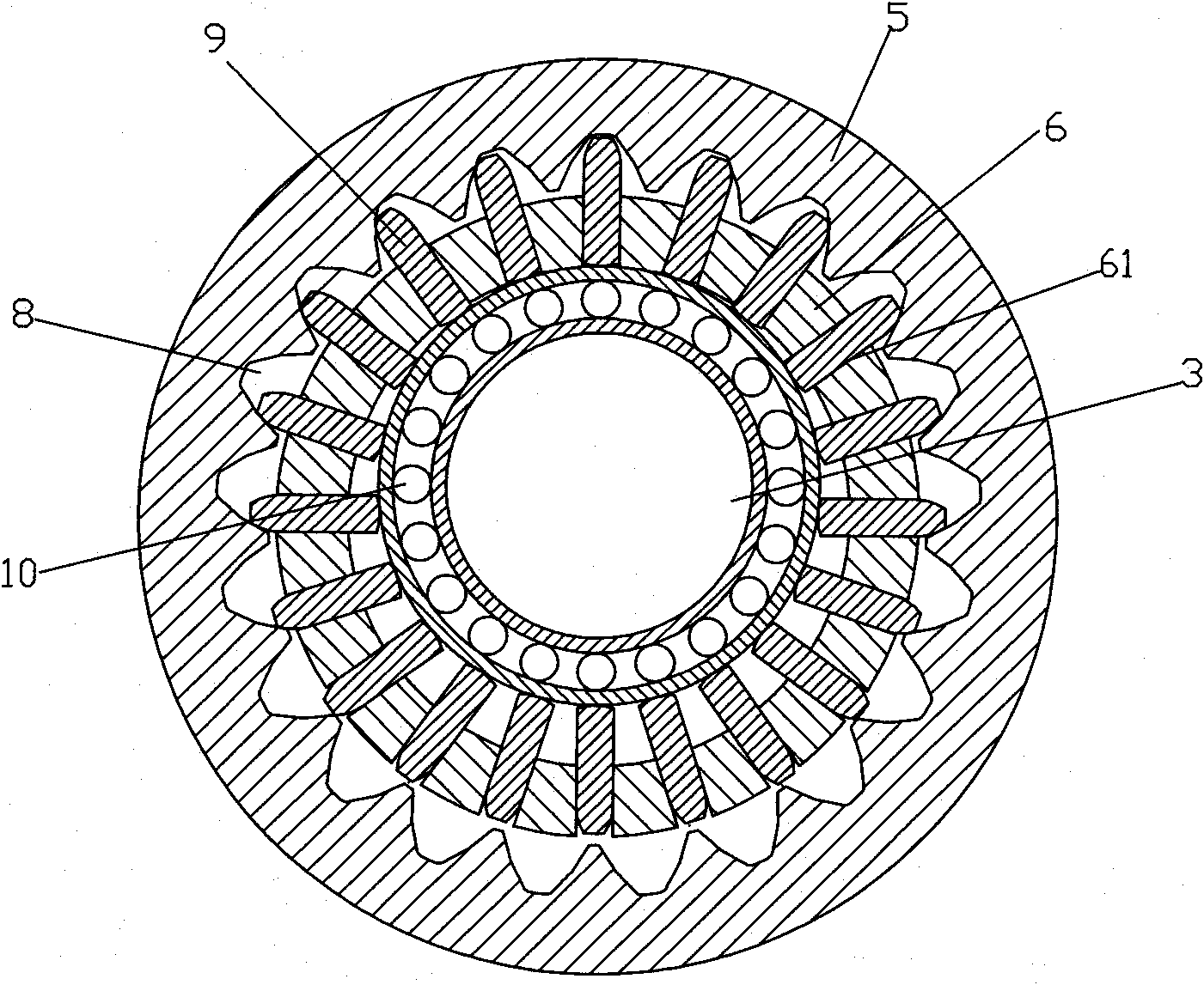 Universal speed reducer of sliding gear meshing pair