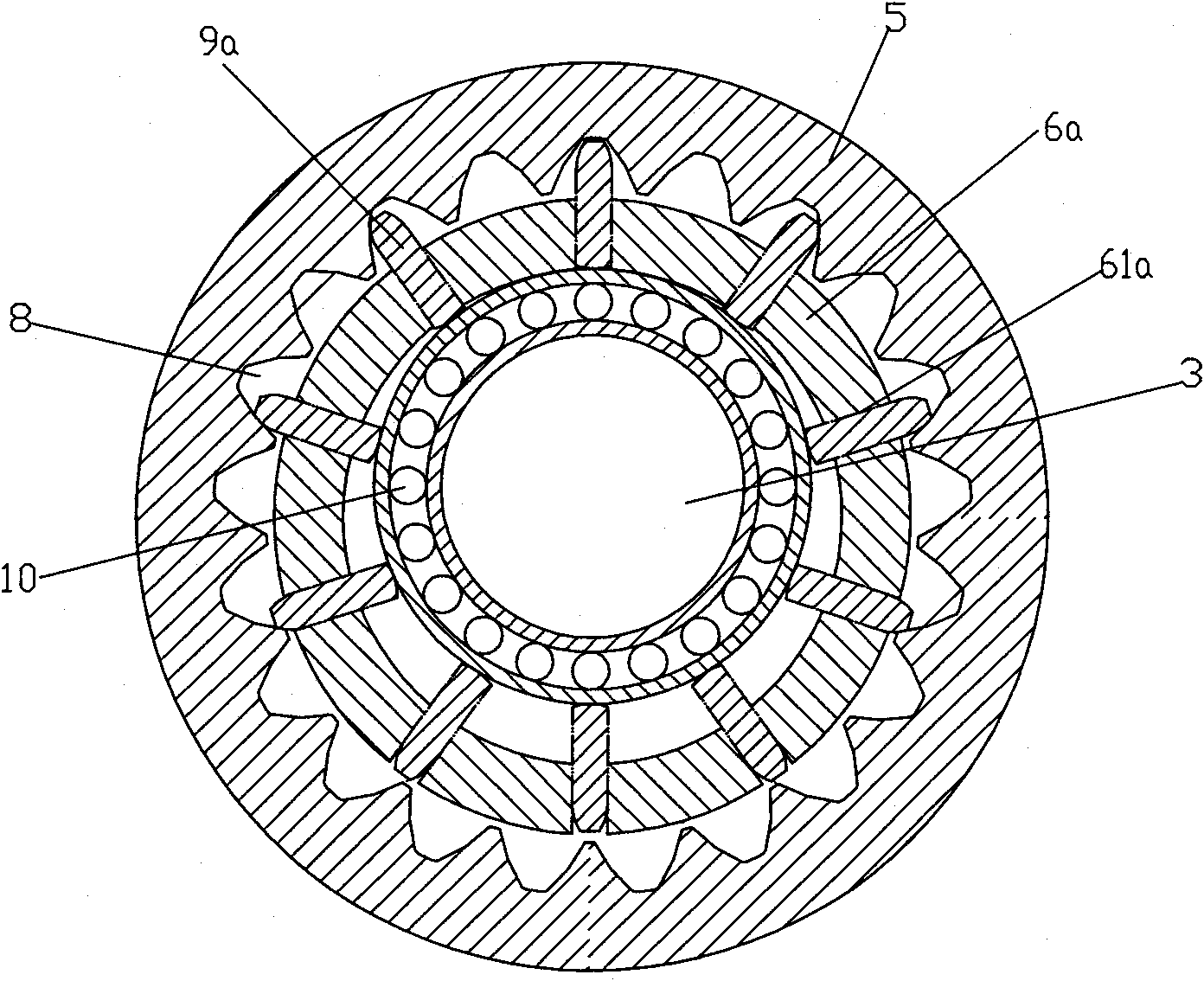 Universal speed reducer of sliding gear meshing pair