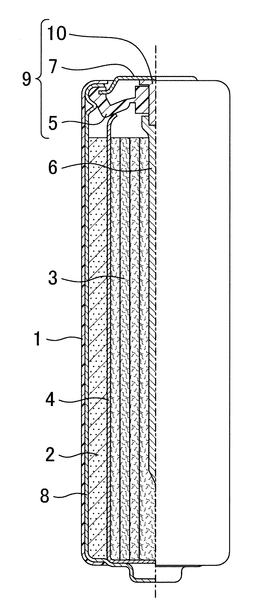 Alkaline dry battery