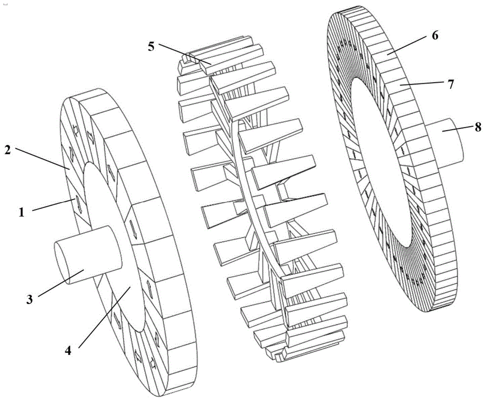 A magnetic gear with variable-width adjustable magnetic teeth