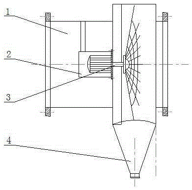 A downstream non-winding spiral line defogging device