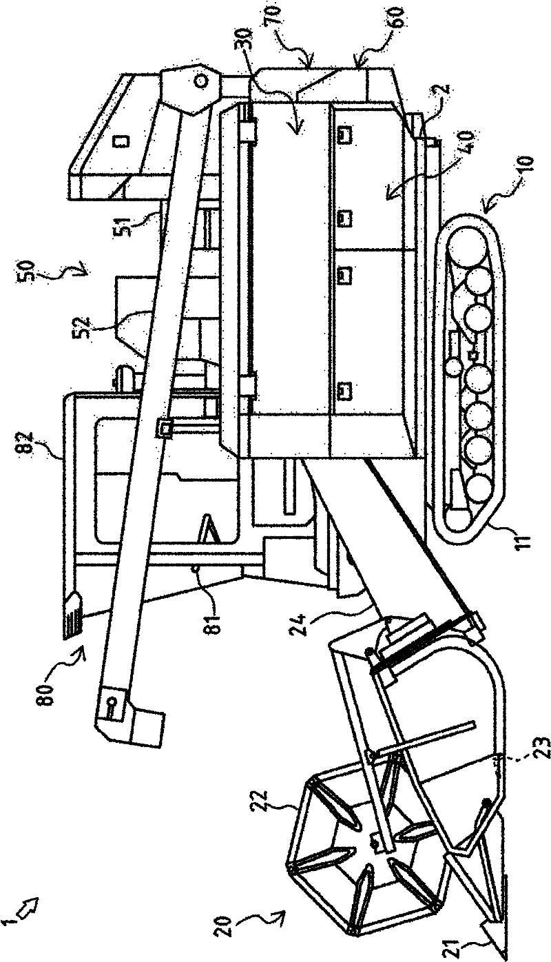 Threshing section for combine