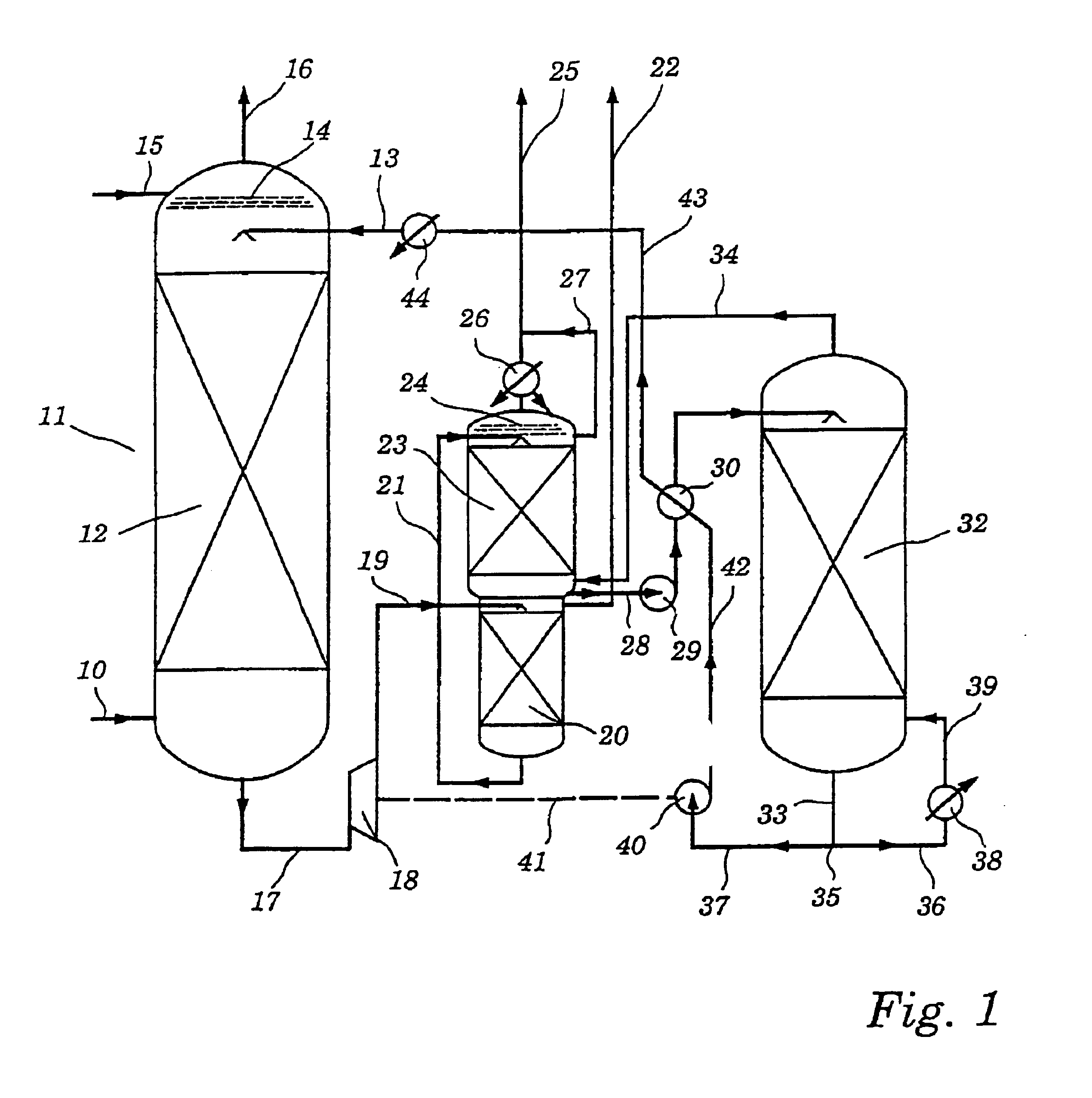 Method for removing COS from a stream of hydrocarbon fluid and wash liquid for use in a method of this type