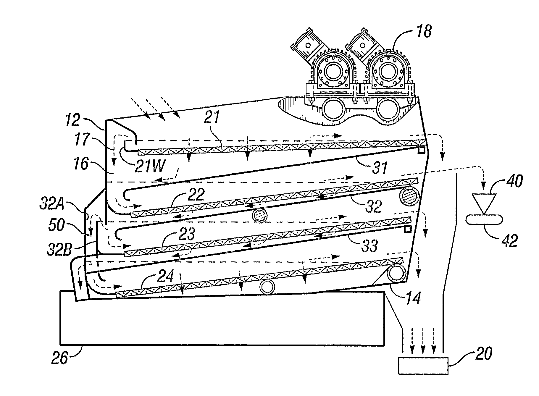 Shale shakers with selective series/parallel flow path conversion