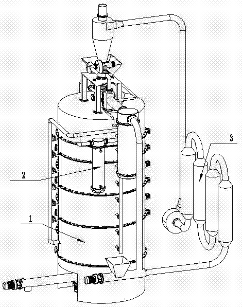 A system for producing activated carbon from straw