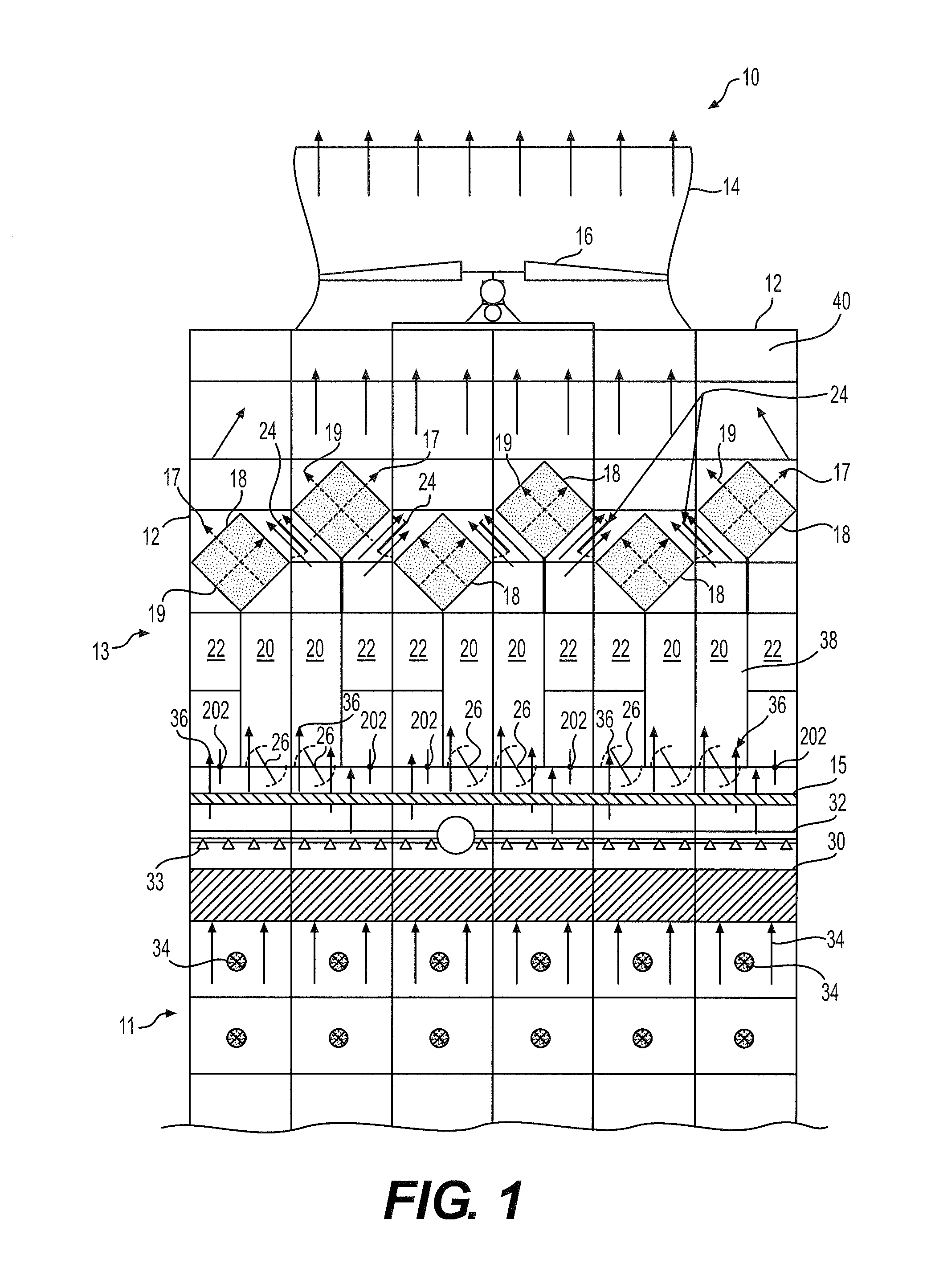 Air-to-air heat exchanger bypass for wet cooling tower apparatus and method