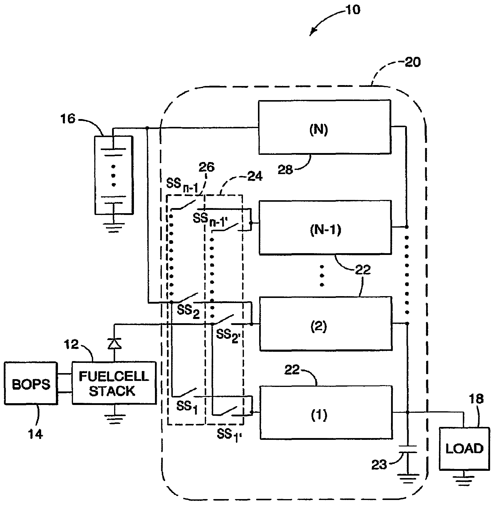Fuel-cell based power generating system having power conditioning apparatus