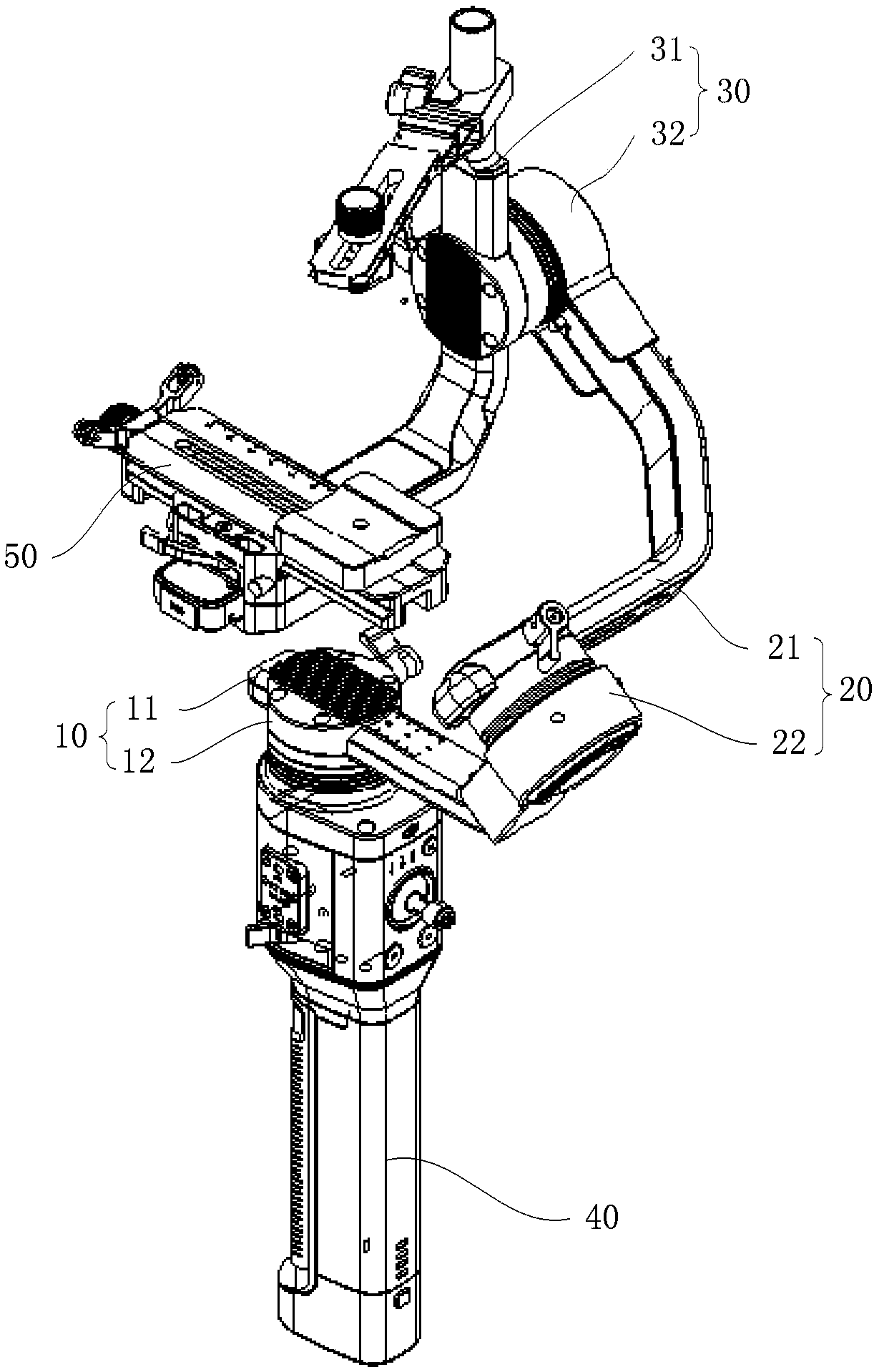 Pan/tilt and control method thereof, and drone