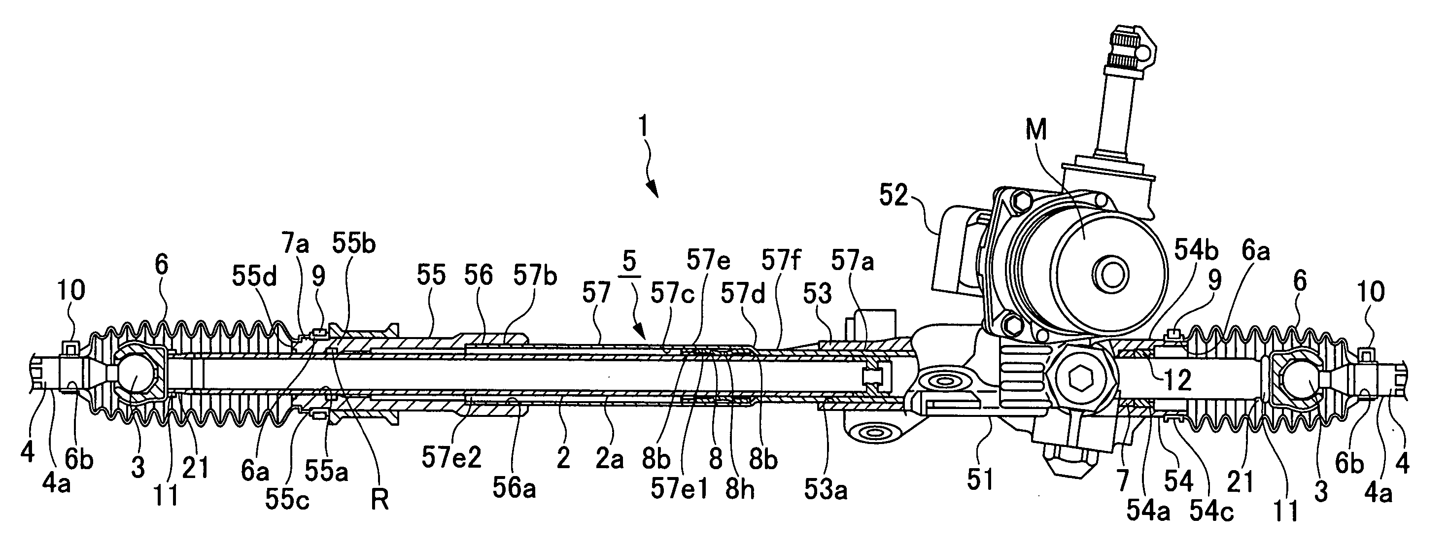 Rack and pinion type power steering apparatus