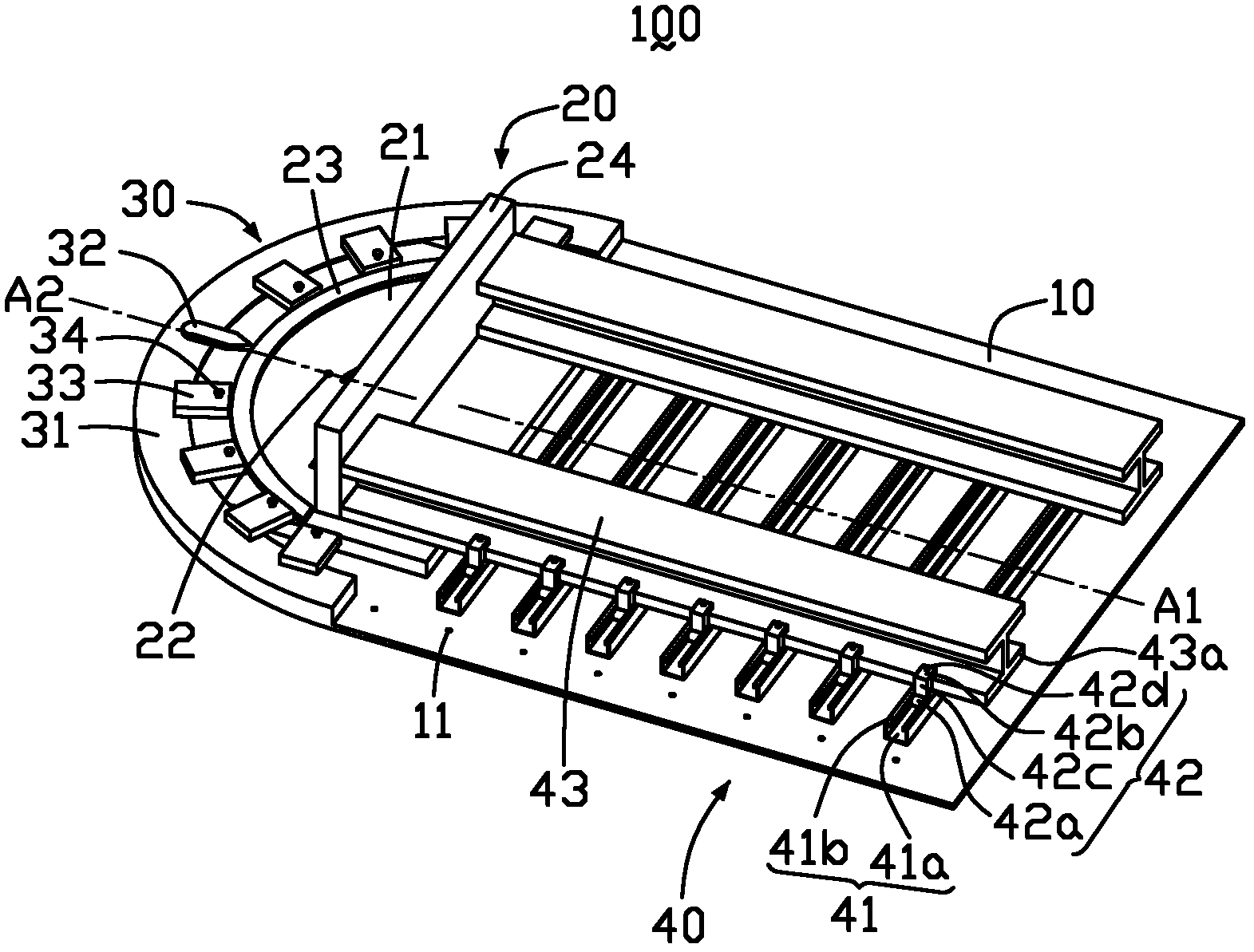 Installation seat for white automobile body