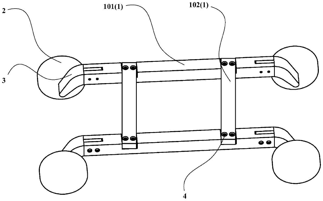 Vehicle chassis adjustable in size and vehicle