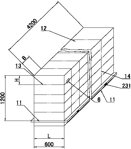 Device and method for manufacturing aerated concrete blocks with holes and grooves in core pulling mode