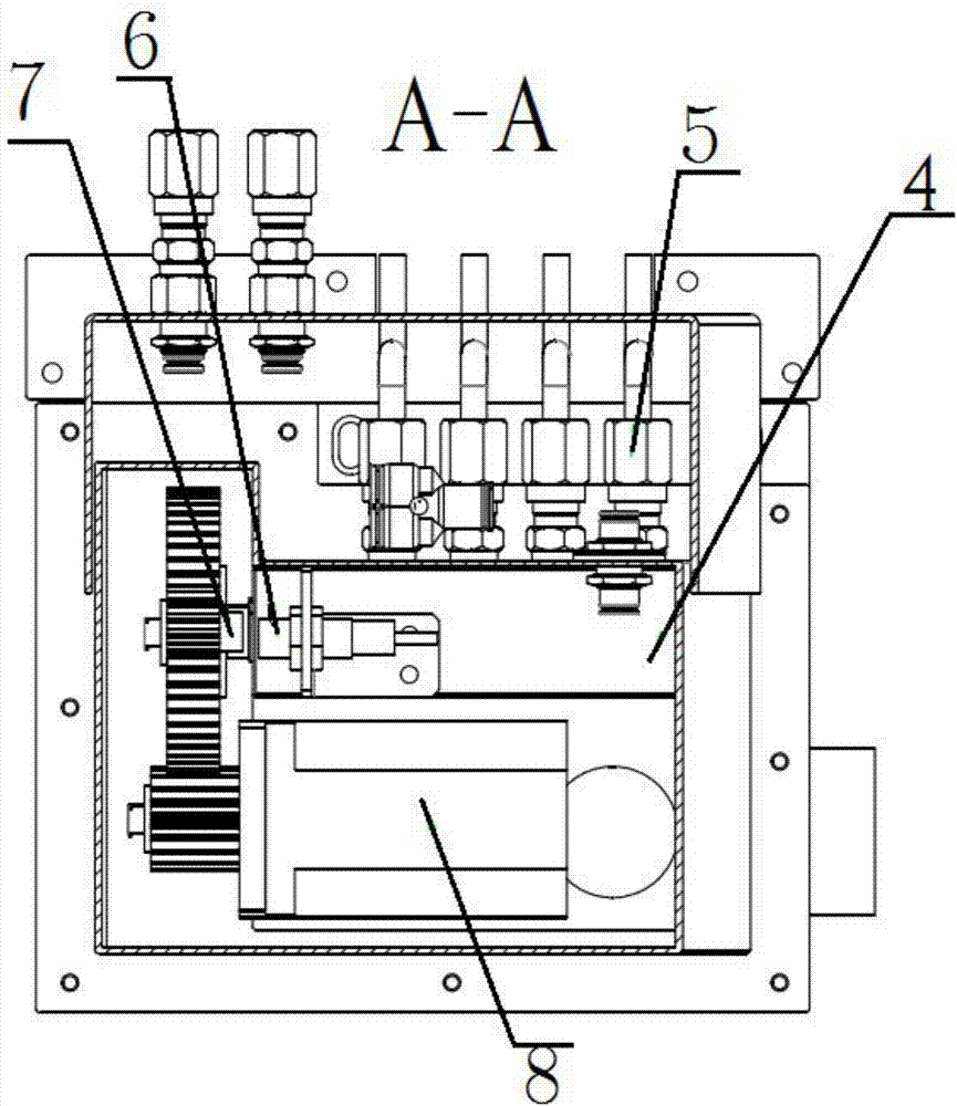 Control system for high-pressure chipping breakage and dispersed water drainage for automatic machining unit for machining