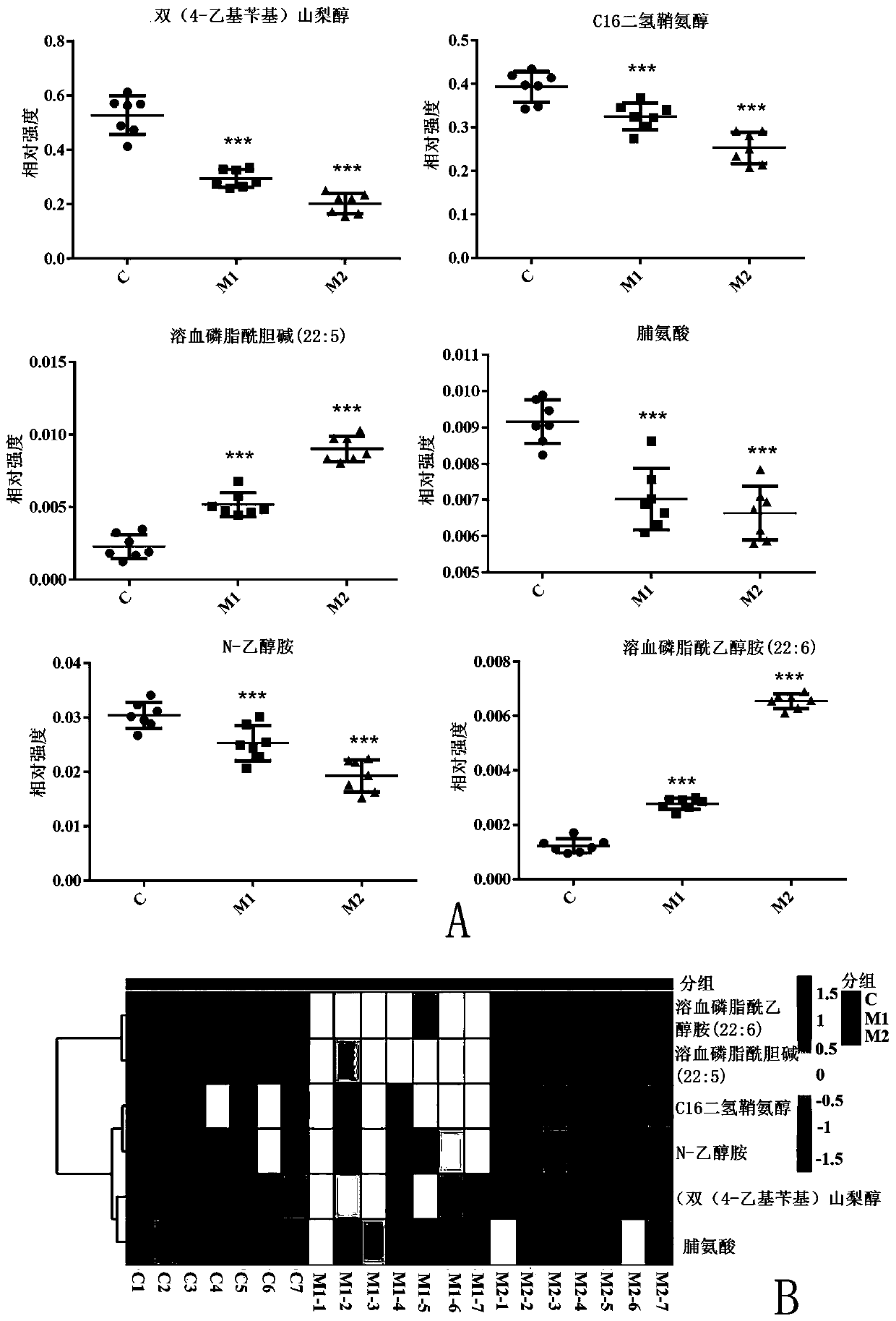 Nephrotic syndrome progression-related metabolic markers and application thereof