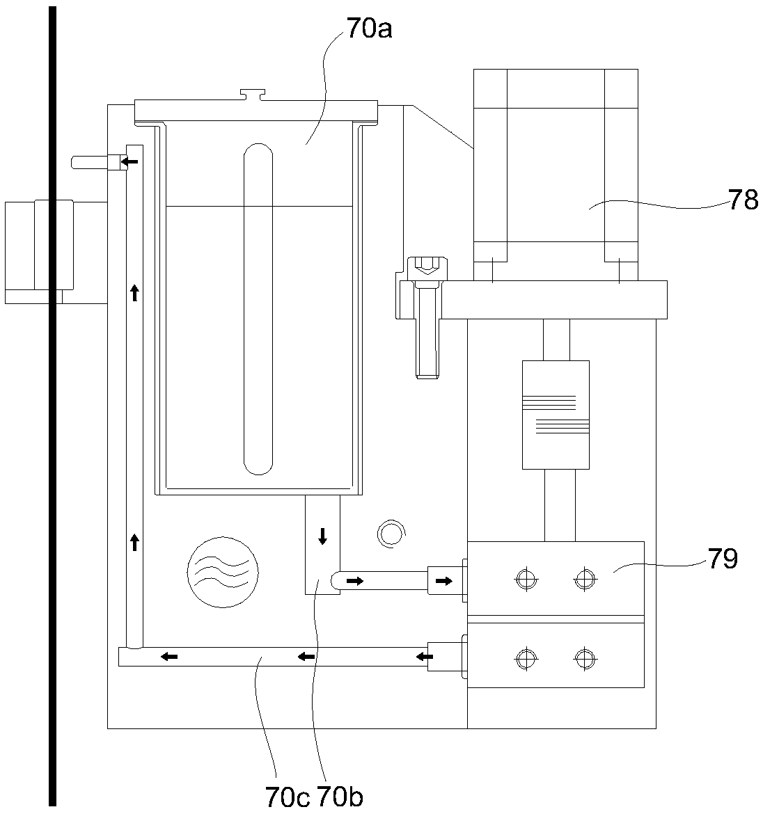 Lubricating fluid coating device